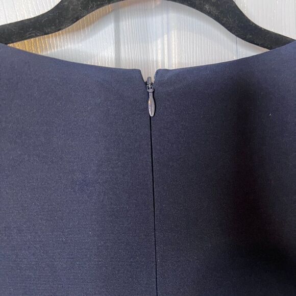 Adrianna Papell Navy Blue Sleeveless Formal Pantsuit Cascade Draped Plus SZ 20W - Picture 9 of 13